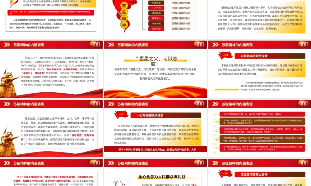 苏区精神绽放时代光芒党课PPT模板下载.pptx