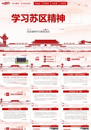 党史学习教育-学习苏区精神PPT模板下载.pptx
