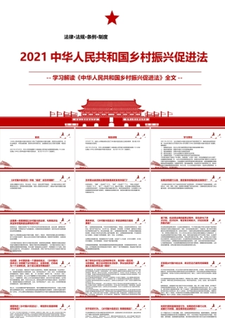 2021《中华人民共和国乡村振兴促进法》全文学习PPT课件（带内容）.pptx