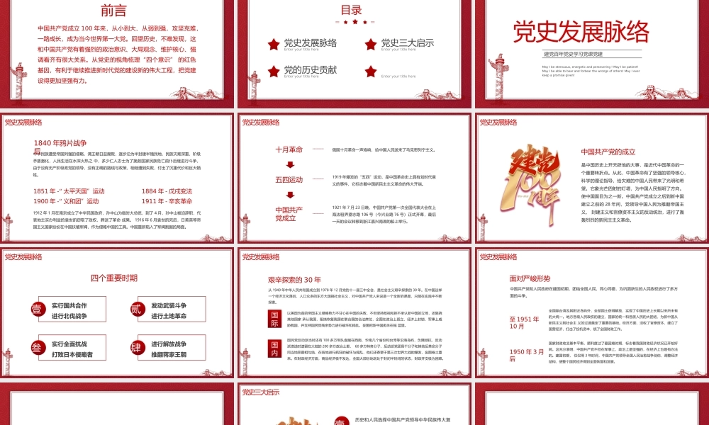 建党百年党课党建PPT模板下载.pptx
