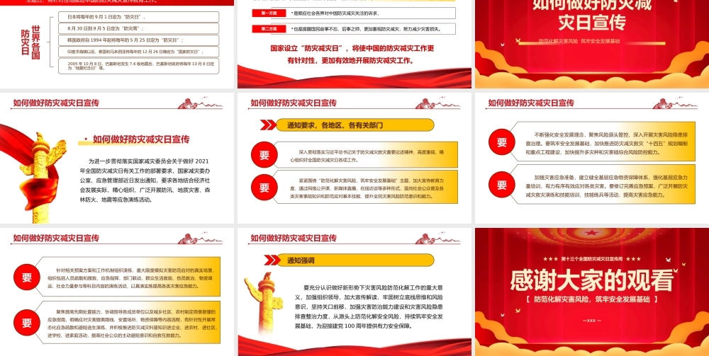 防灾减灾日宣传教育PPT模板下载.pptx