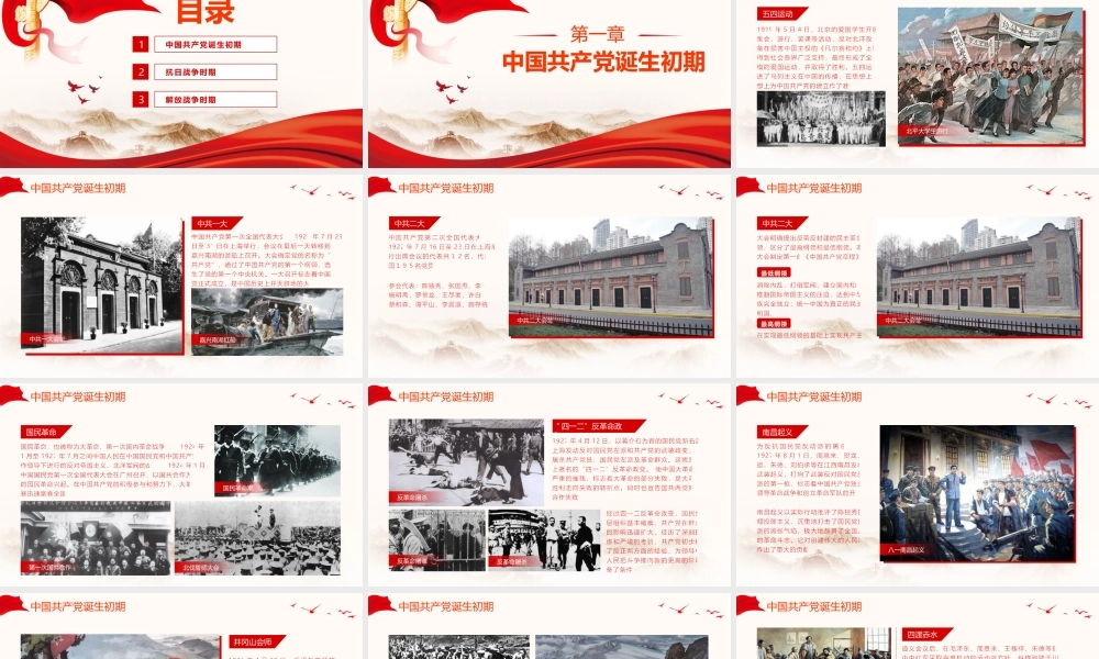 中国共产党党史教学课件PPT模板下载.pptx