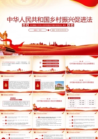 学习解读2021《中华人民共和国乡村振兴促进法》PPT课件（带内容）.pptx