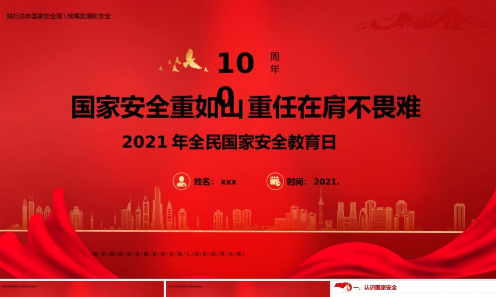 全民国家安全教育日培训PPT模板下载.pptx