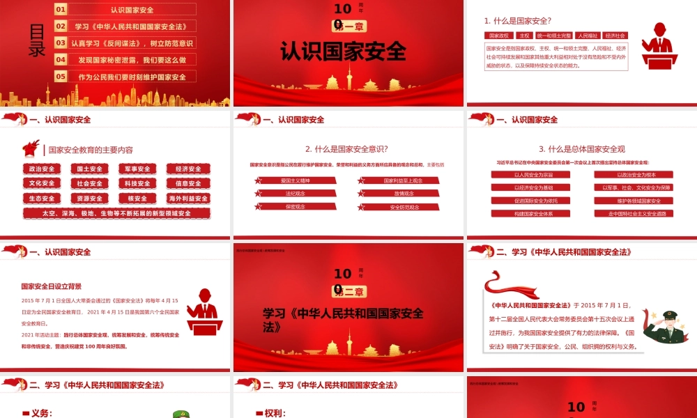 全民国家安全教育日培训PPT模板下载.pptx