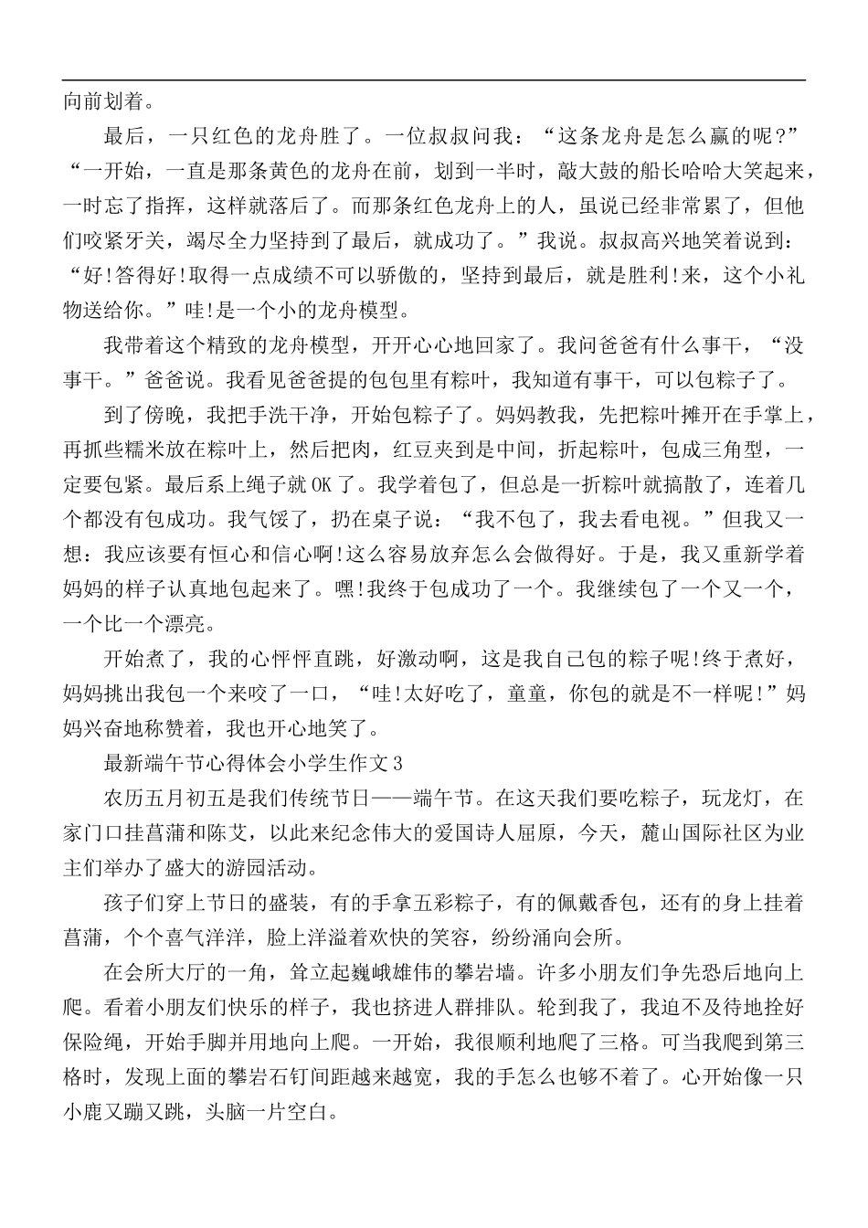 最新端午节心得体会小学生作文5篇.docx_第2页