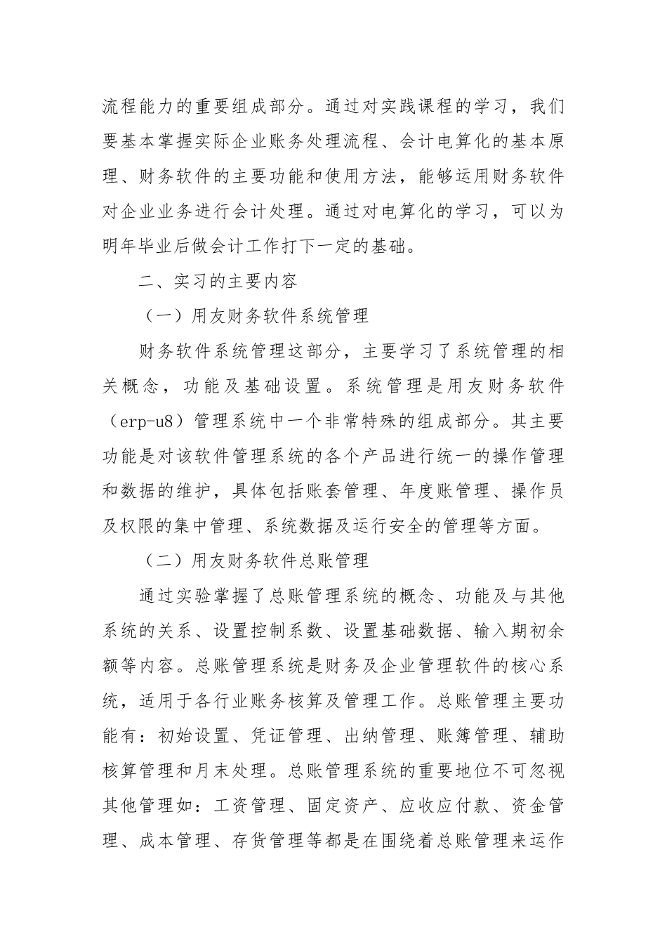 2021高校生会计电算化见习个人总结.docx_第2页