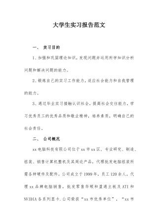 2021年大学生实习报告范文(电脑销售).doc