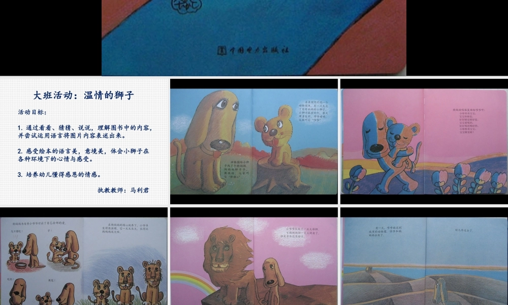 大班语言《温情的狮子》微课件.ppt