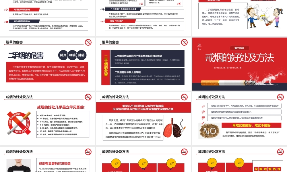 世界无烟日宣传教育PPT模板下载.pptx