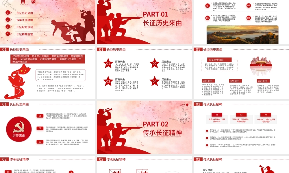 七一党课弘扬长征精神PPT模板下载.pptx