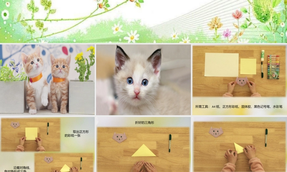 小班艺术《可爱的小猫》微课件.pptx