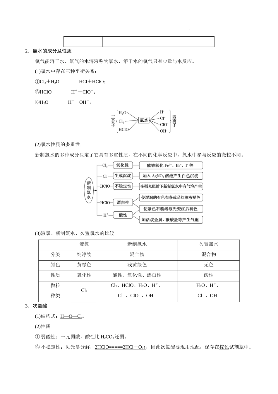 考向10 氯及其化合物- 高考化学一轮复习考点微专题（新高考地区专用）.docx_第3页
