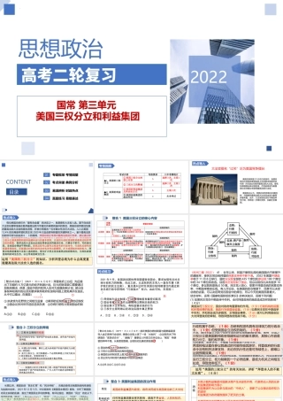 解密27 美国的三权分立和利益集团（精品课件）-【高频考点解密】 高考政治二轮复习讲义+分层训练（浙江专用）.pptx