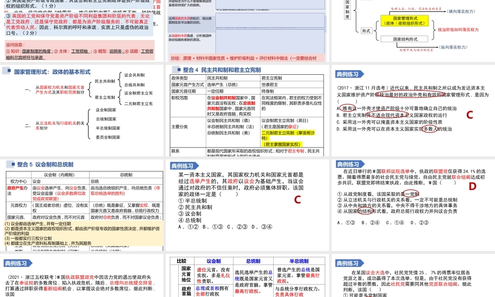 解密24 各具特色的国家和国际组织（精品课件）-【高频考点解密】 高考政治二轮复习讲义+分层训练（浙江专用）.pptx