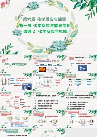 6.1.2  化学反应与电能- 高一化学同步课堂精品课件（人教版2019必修第二册）.pptx
