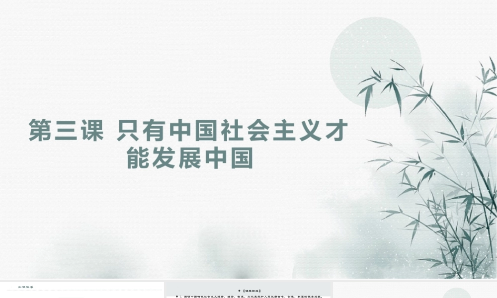 第三课 只有中国社会主义才能发展中国（课件）-2022-2023学年高一政治上学期期中期末考点大串讲（统编版必修1）.pptx