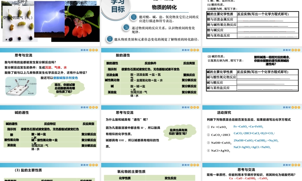 1.1.3 物质的转化（教学课件）- 高一化学同步教学课堂（人教版2019必修第一册）.pptx