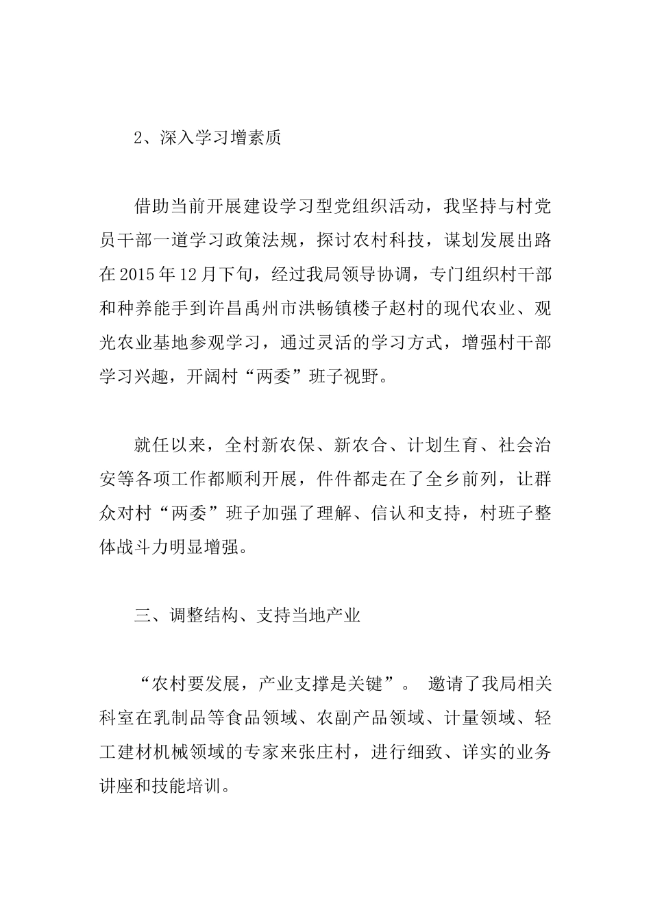 张庄村第一书记工作总结.docx_第3页