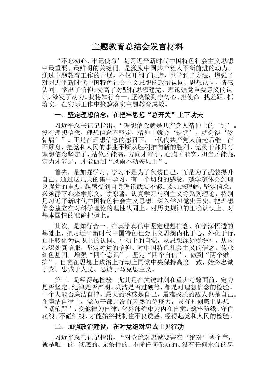 主题教育总结会发言材料.doc_第1页