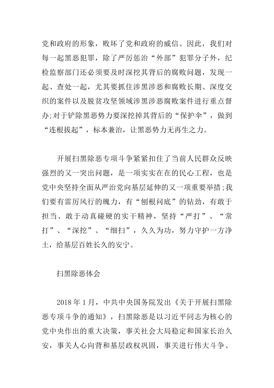 最新2019扫黑除恶专项工作心得体会总结范文精选.docx_第2页