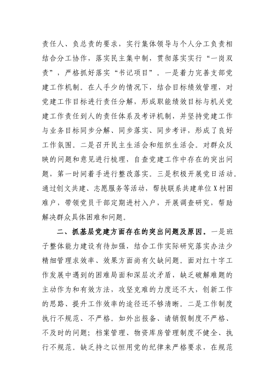红十字会书记2020年抓基层党建工作述职报告.docx_第3页