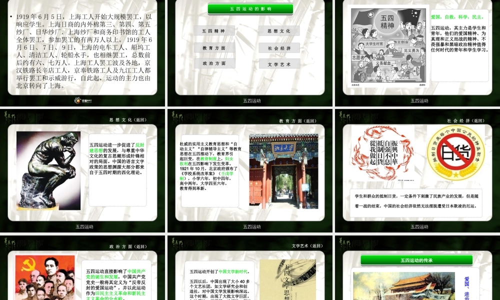 五四青年节之《五四运动课件主题班会课》.ppt