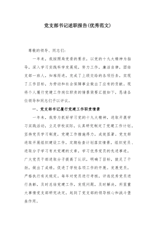 党支部书记述职报告(优秀范文).docx