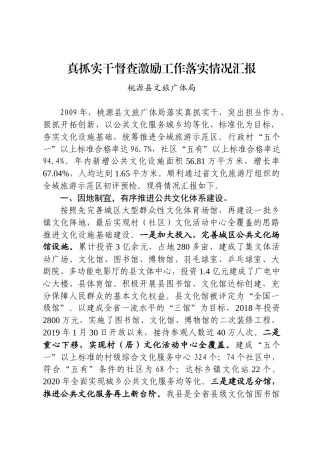 真抓实干督查激励工作落实情况汇报.docx