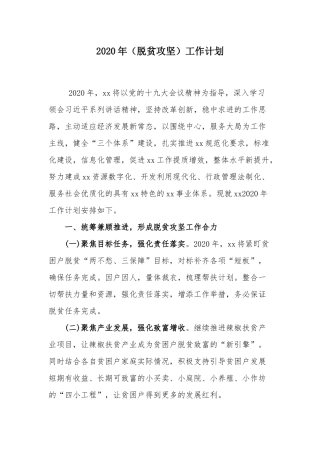 202×年（脱贫攻坚）工作计划.docx