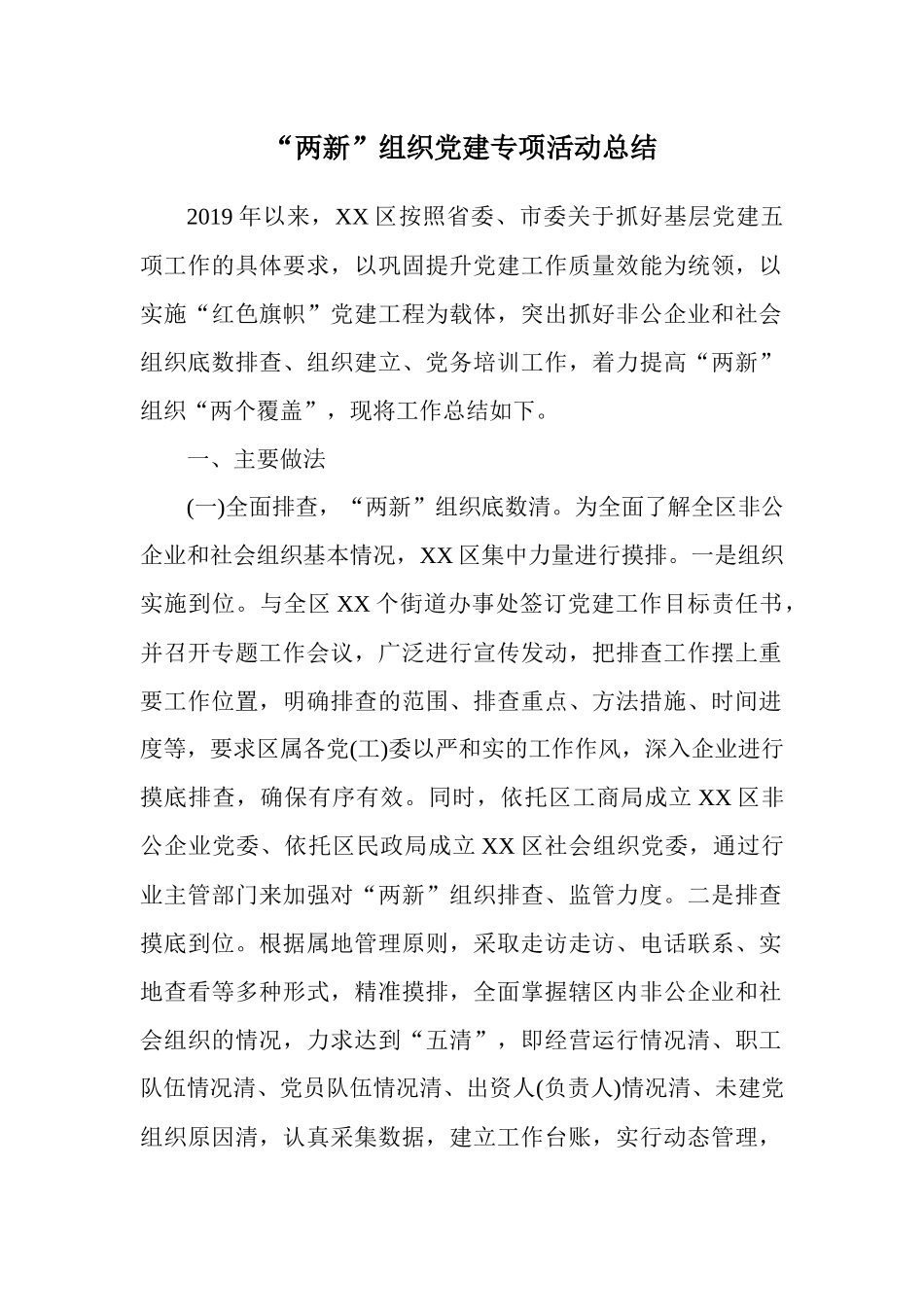 “两新”组织党建专项活动总结.docx_第1页