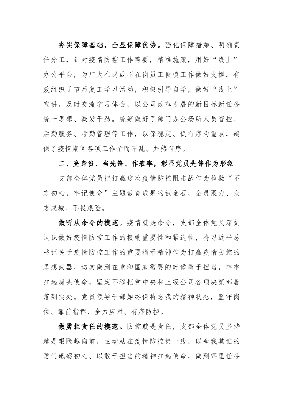 2020年度一季度党建工作总结“党支部”.docx_第3页