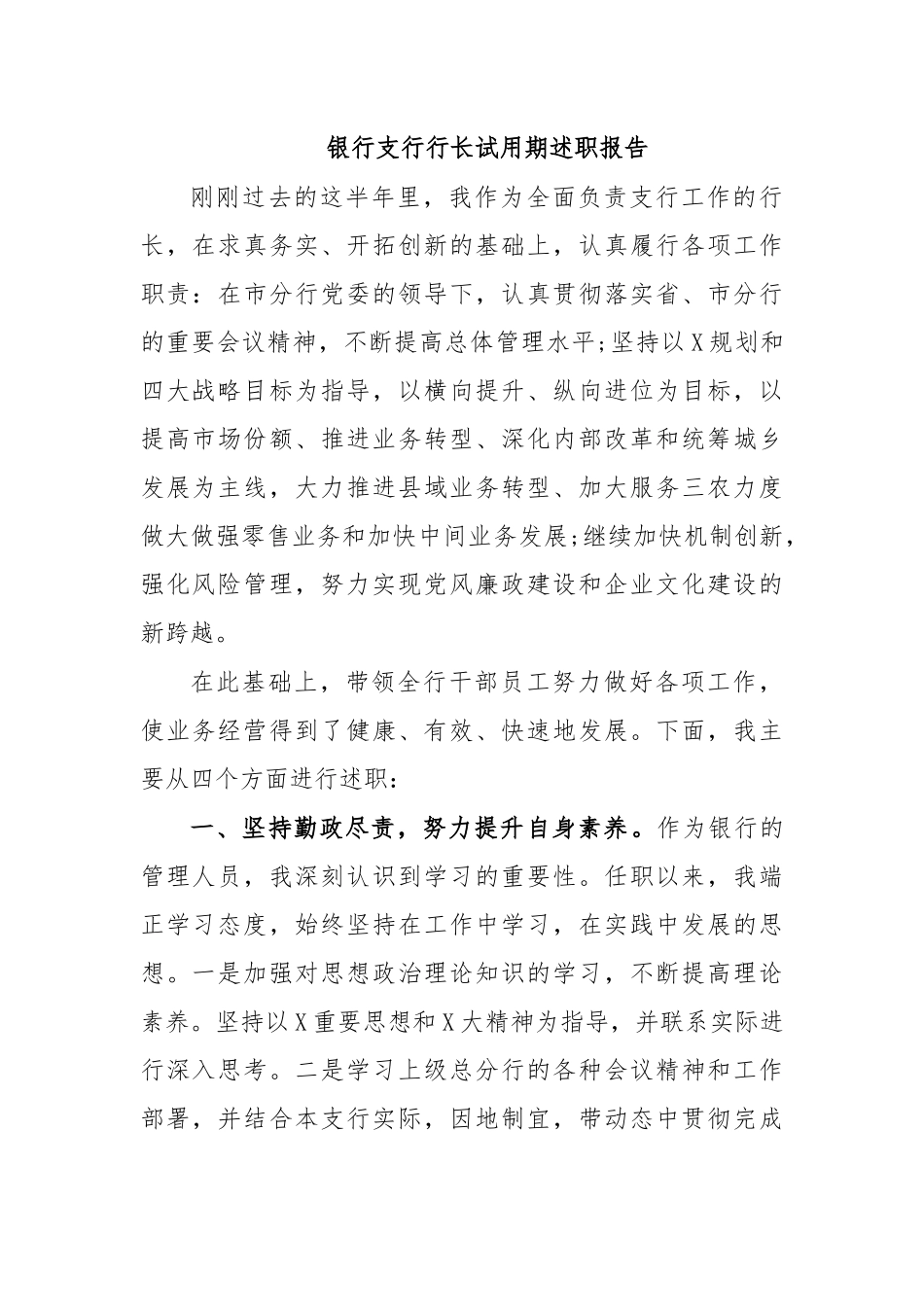 银行支行行长试用期述职报告.docx_第1页