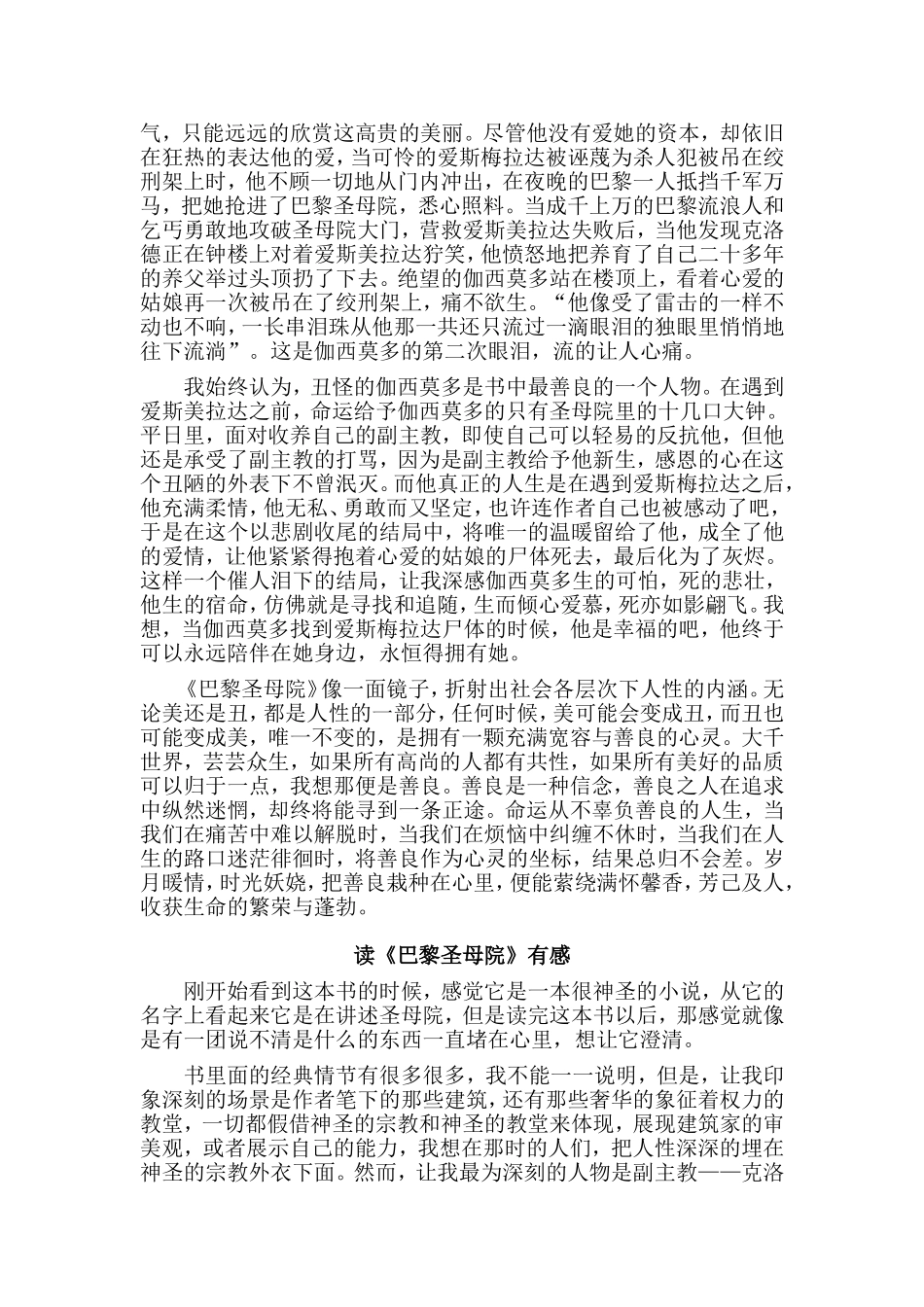 三篇读《巴黎圣母院》有感.doc_第3页