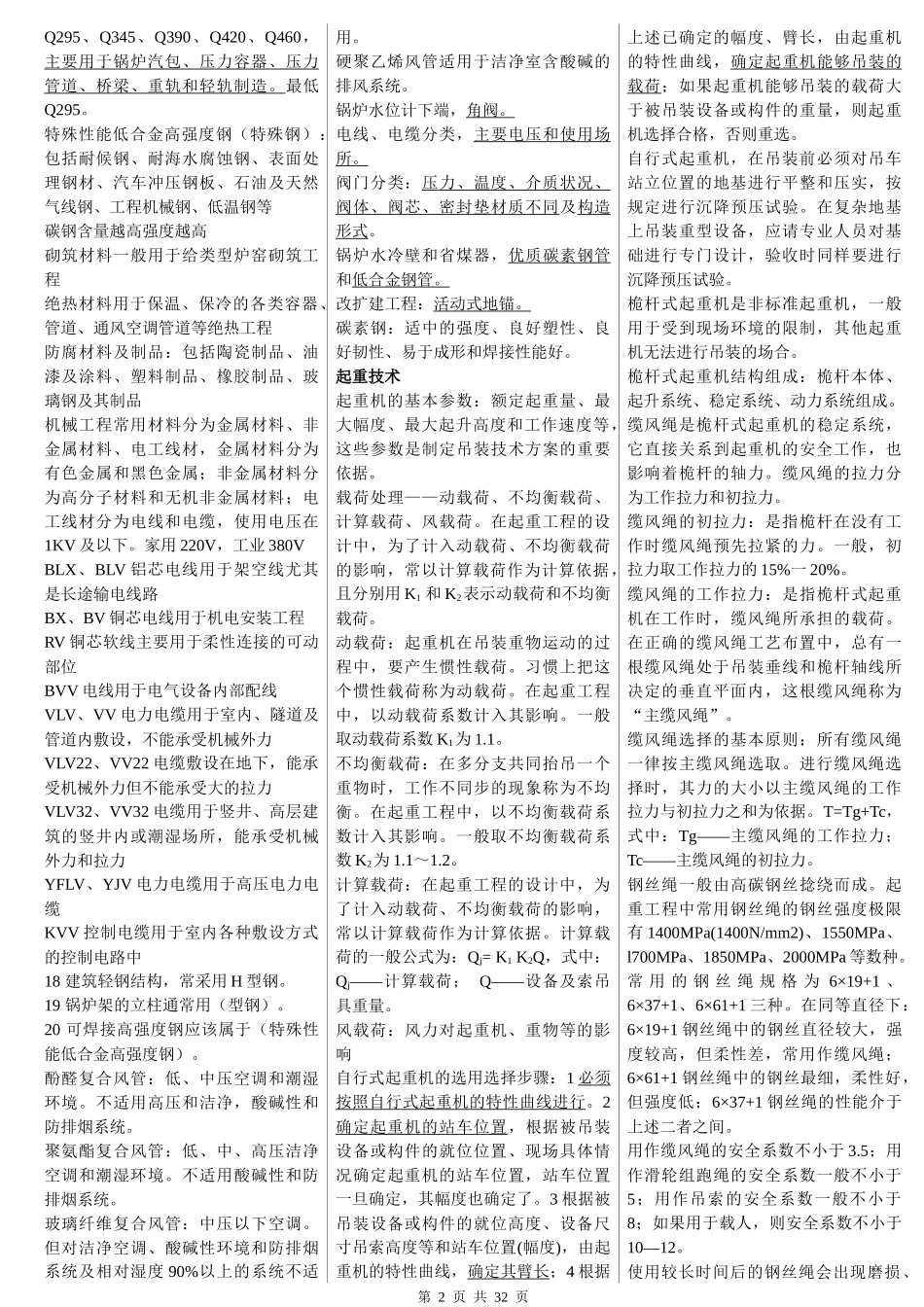 备考2020年小抄版二级建造师考试《机电工程管理与实务》考点重点归纳.docx_第2页