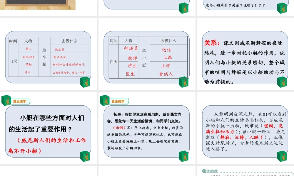 2020新人教版部编本五年级下册18《威尼斯的小艇》第2课时 课件.pptx