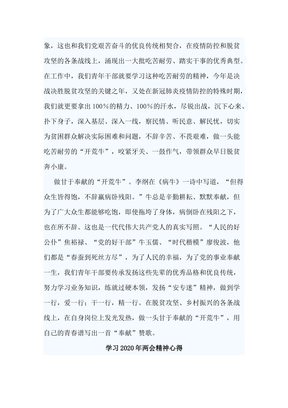 5篇学习2020年两会精神心得.docx_第2页