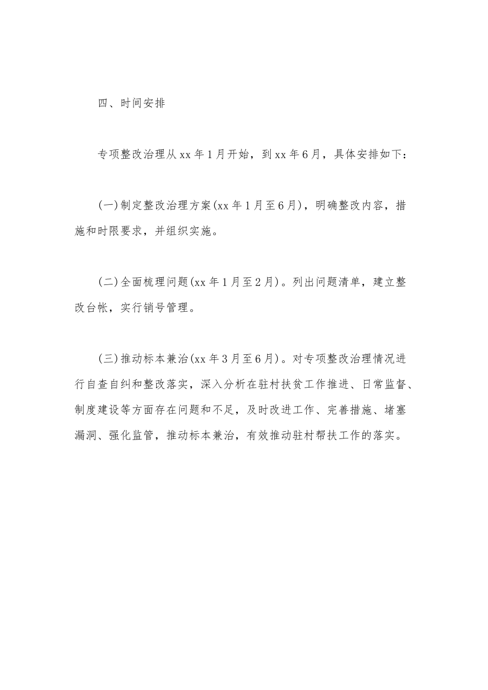 驻村帮扶工作中存在的问题集中整改工作方案范文.docx_第3页