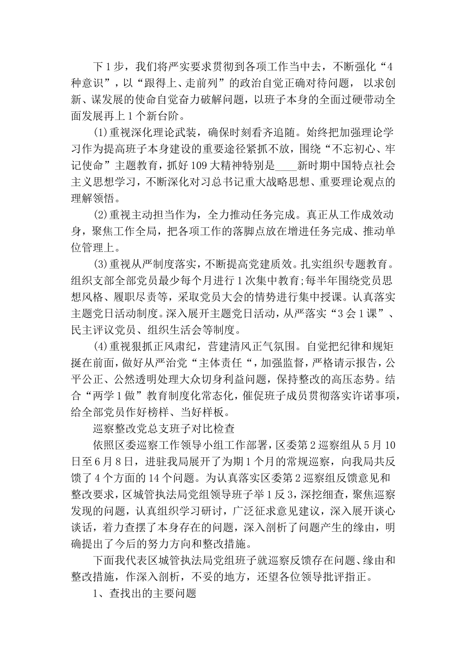 整理巡察整改党总支班子对照检查.doc_第3页