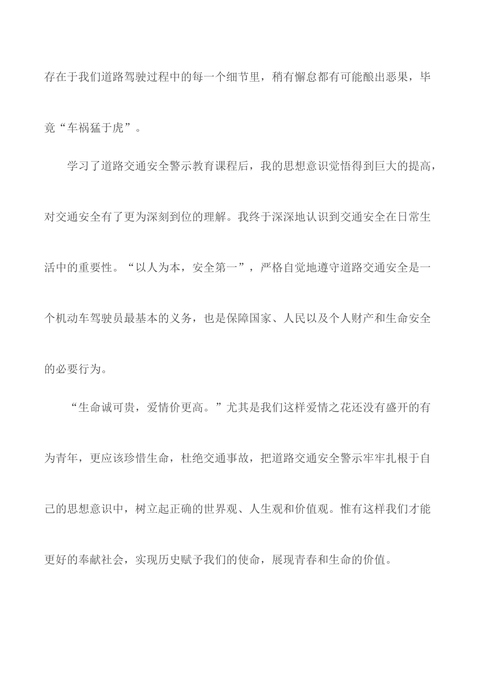 道路交通安全警示教育心得体会5篇.docx_第2页