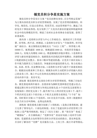 镇党员积分争星实施方案.doc