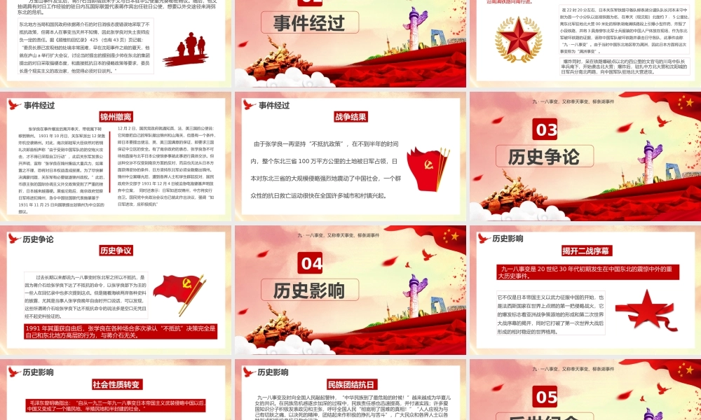 勿忘国耻九一八纪念PPT模板.pptx