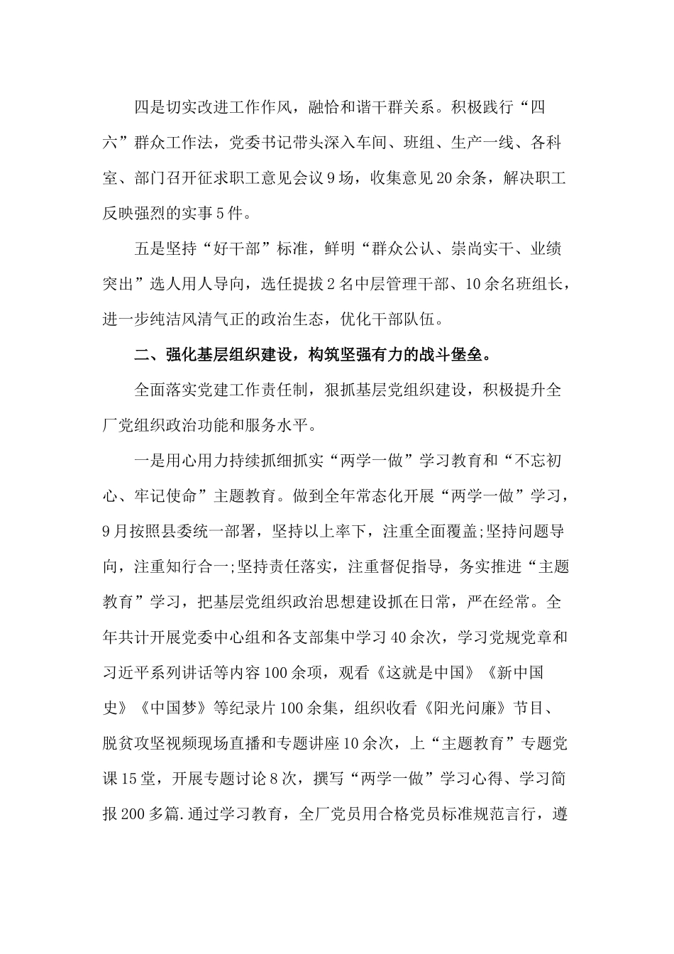 某某公司党建工作总结材料.docx_第2页