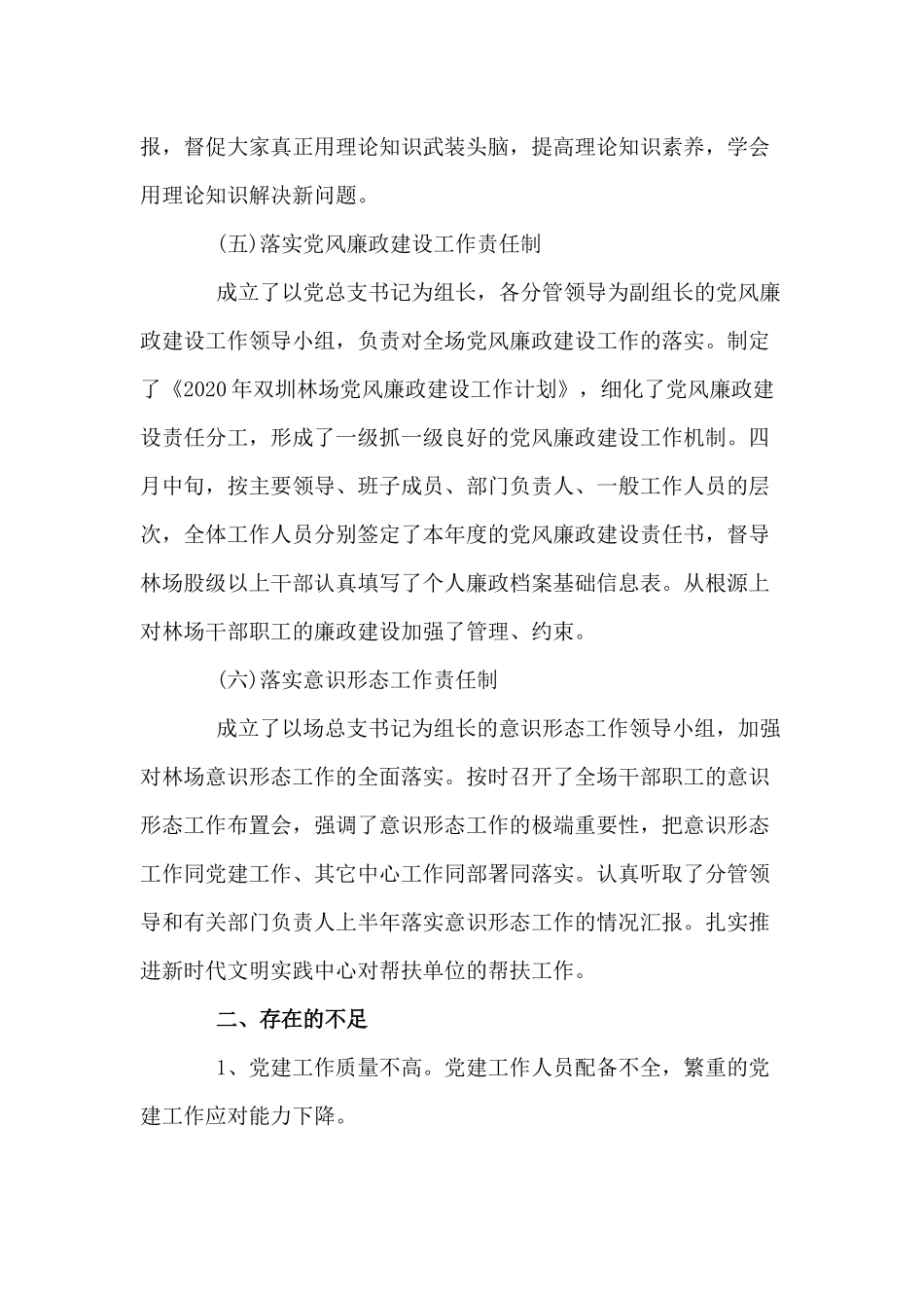 2篇全面从严治党2020年上半年党建工作总结和下步工作计划.docx_第3页