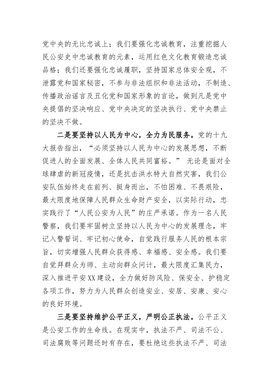 学习向中国人民警察队伍授旗致训词精神研讨发言2篇.docx_第2页