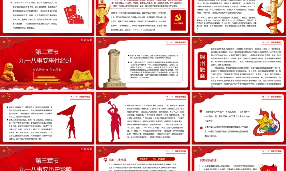 铭记九一八《牢记历史 勿忘国耻》PPT.pptx