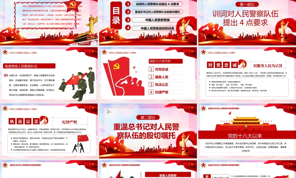 解读学习在中国人民警察队伍授旗上的训词精神PPT课件.pptx