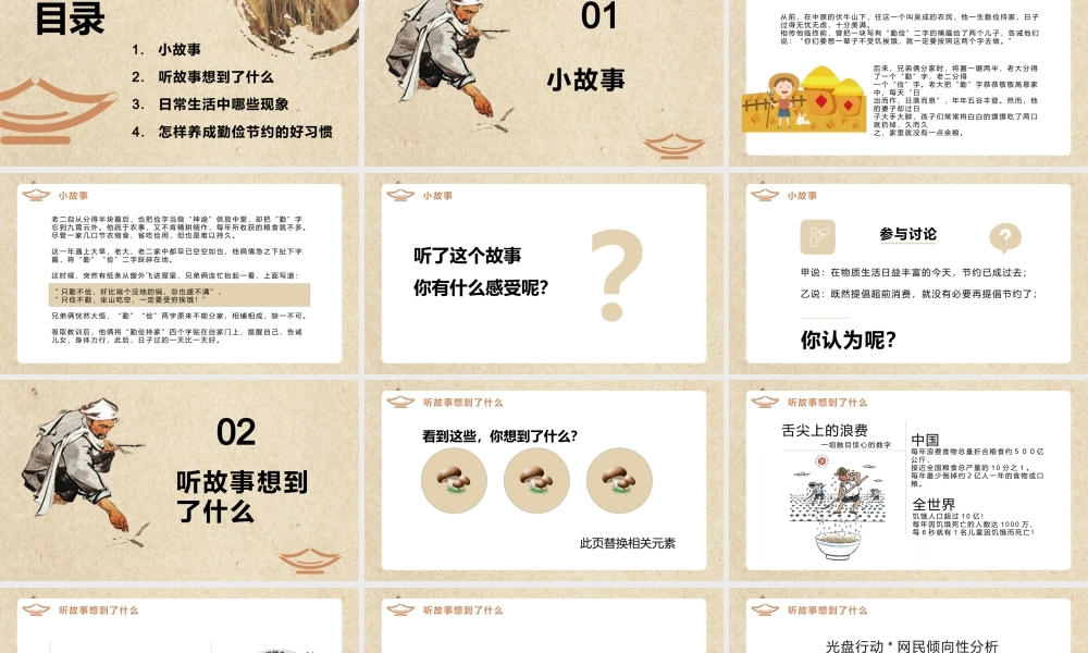 2020中小学《厉行节约反对浪费》主题班会通用PPT模板.pptx
