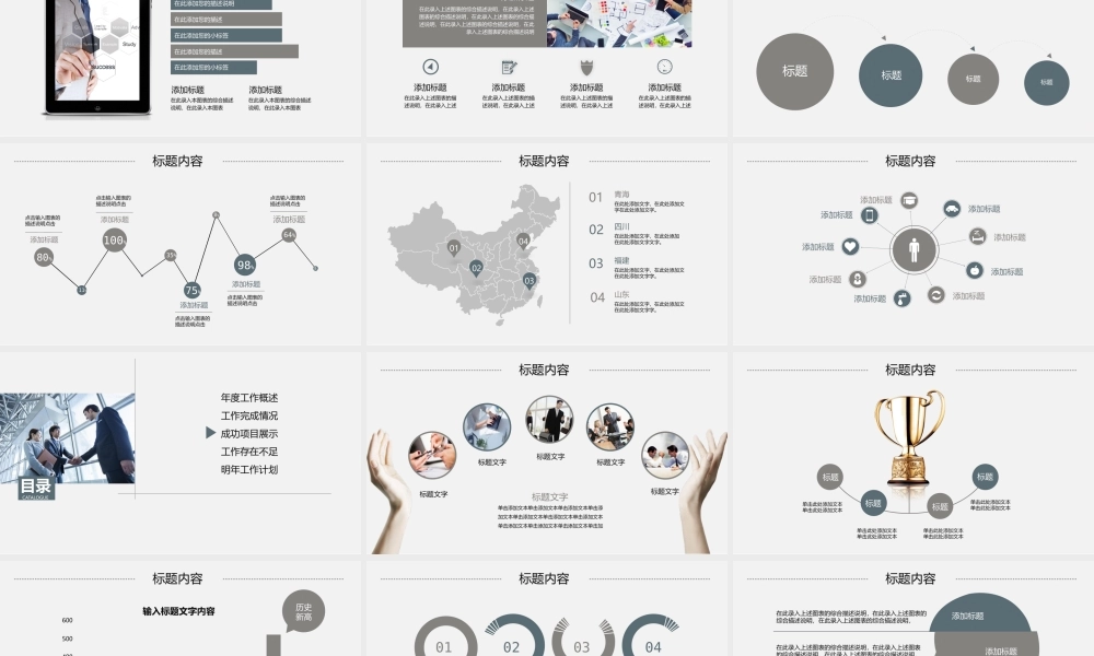 最新2020-2021年公司企业部门主管负责人经理年终总结述职报告和新年计划PPT模板3.pptx