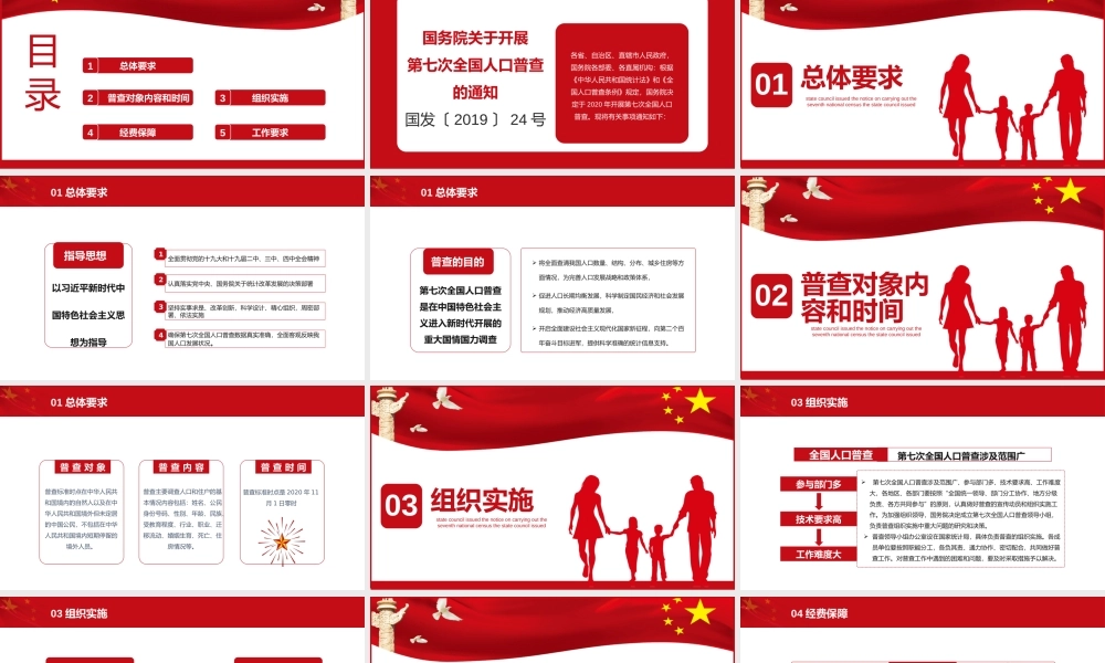 第七次全国人口普查通用PPT模板.pptx